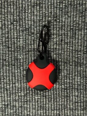 Apple AirTag Silicone Holder Keychain Red & Black 3pc Set